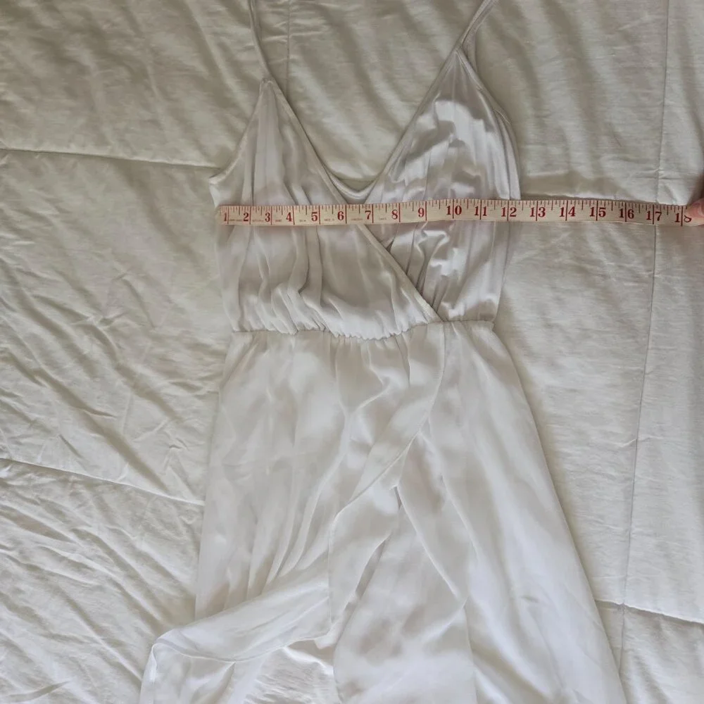 BEBE High-Low Flowy White Summer Dress - XXS - Picture 4 of 5